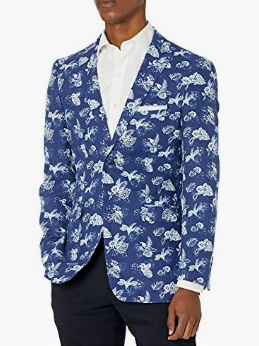 US Polo Assn NWT Blue Floral Suit Jacket Blazer Sport Coat Size 48R Men’s